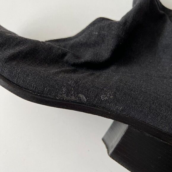Vintage Slouchy Artsy Ankle Boots Minimalist Chic Gray Textile Booties Size 9 - Picture 7 of 10